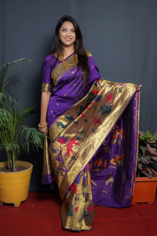 Purple_Pure_Silk_Paithani_Saree