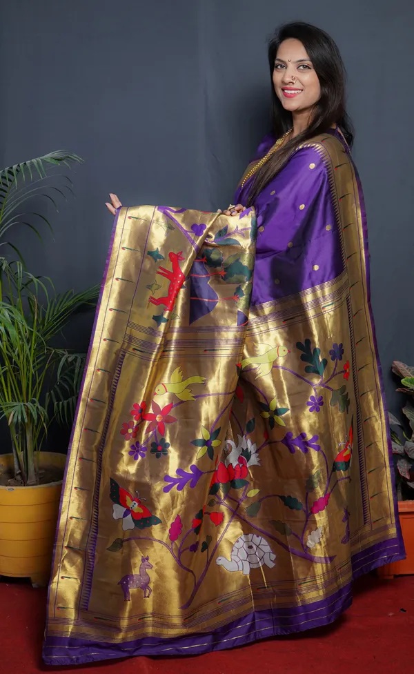 Purple_Pure_Silk_Paithani_Saree