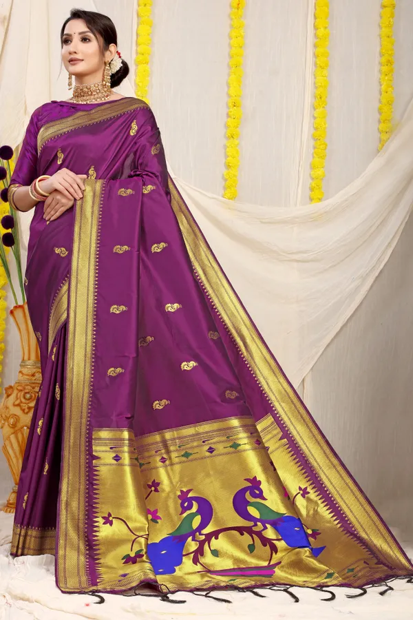 Magenta_Pure_Silk_Paithani_Saree