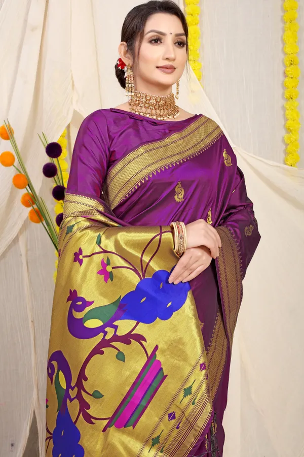 Magenta_Pure_Silk_Paithani_Saree