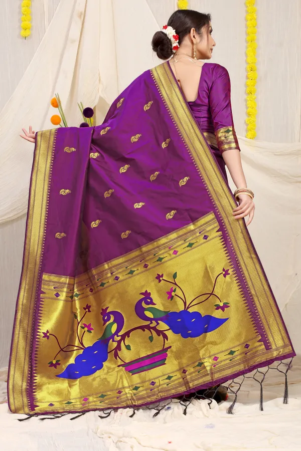 Magenta_Pure_Silk_Paithani_Saree