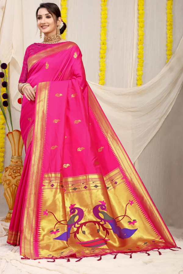 Pink_Pure_Silk_Paithani_Saree