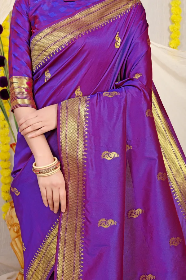 Purple_Pure_Silk_Paithani_Saree