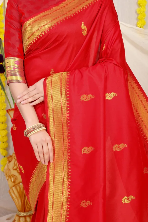 Red_Pure_Silk_Paithani_Saree