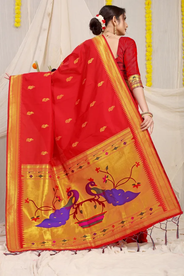 Red_Pure_Silk_Paithani_Saree