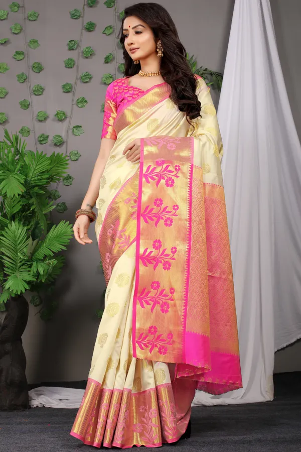 Cream_Zari_Work_Patola_Silk_Saree