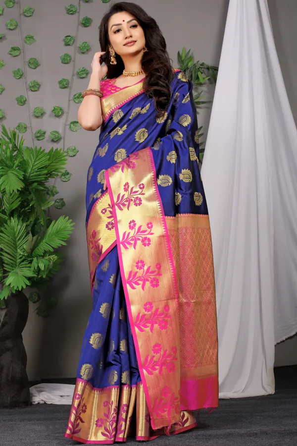 Navy_Blue_Zari_Work_Patola_Silk_Saree