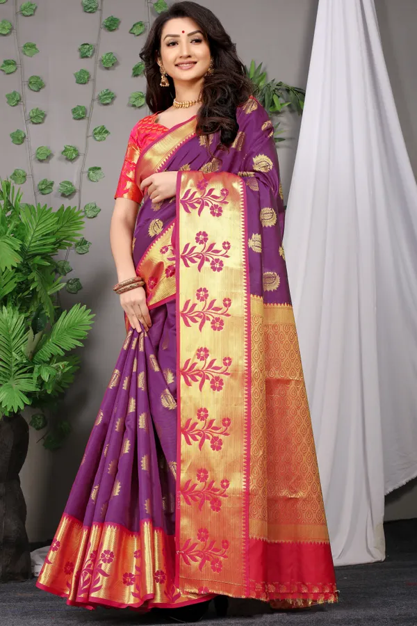 Purple_Zari_Work_Patola_Silk_Saree