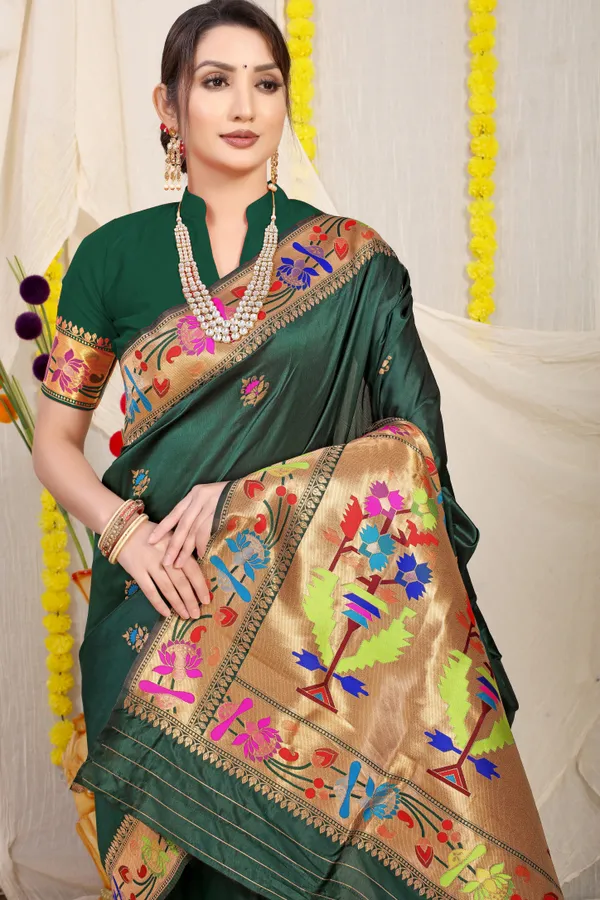 Dark_Green_Pure_Silk_Paithani_Saree