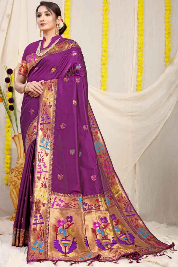Magenta_Pure_Silk_Paithani_Saree