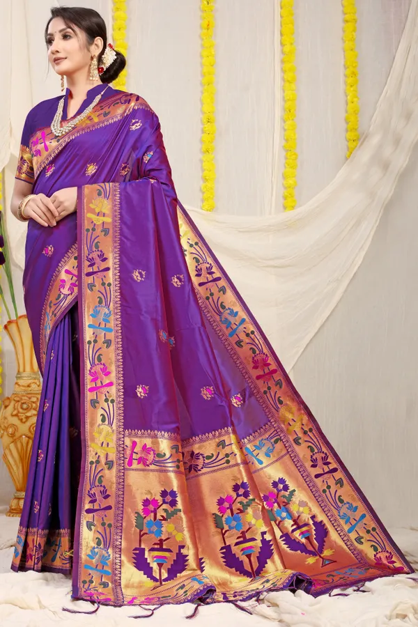 Purple_Pure_Silk_Paithani_Saree