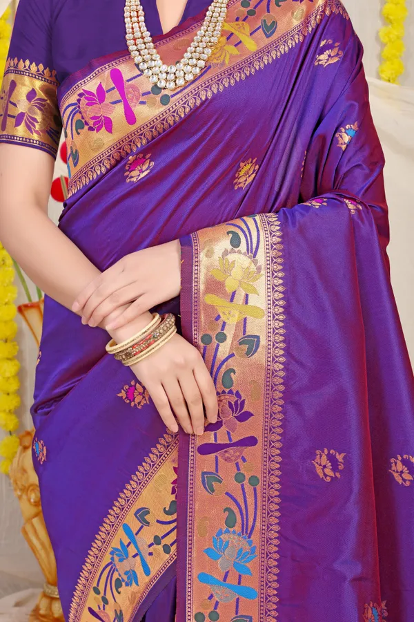 Purple_Pure_Silk_Paithani_Saree