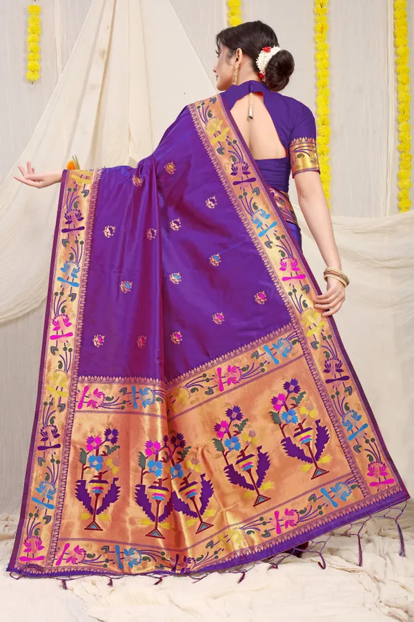 Purple_Pure_Silk_Paithani_Saree