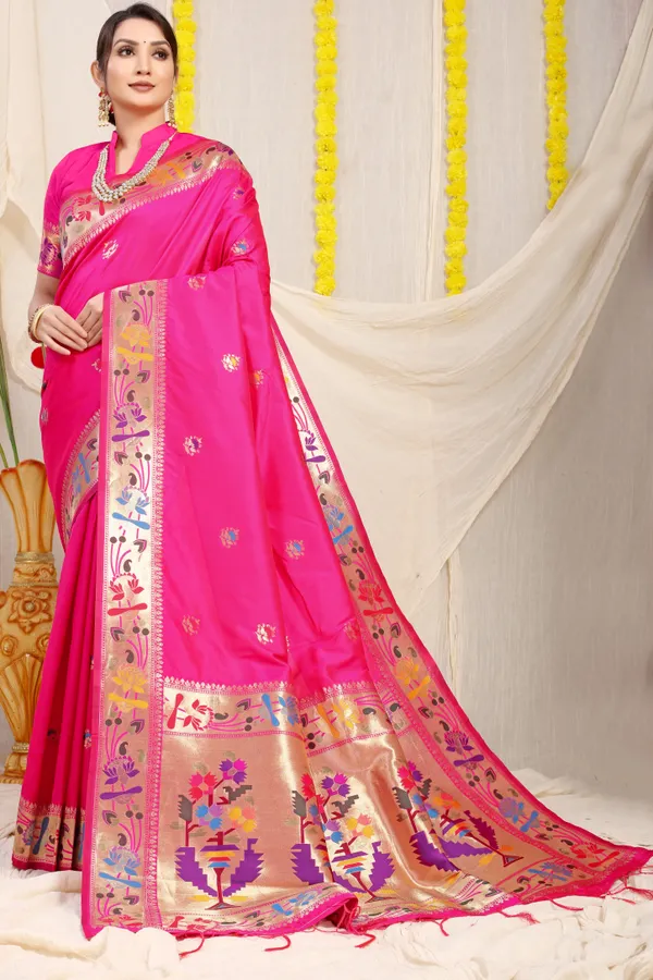 Pink_Pure_Silk_Paithani_Saree