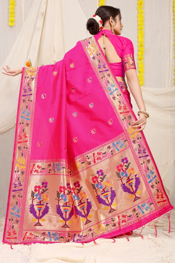 Pink_Pure_Silk_Paithani_Saree