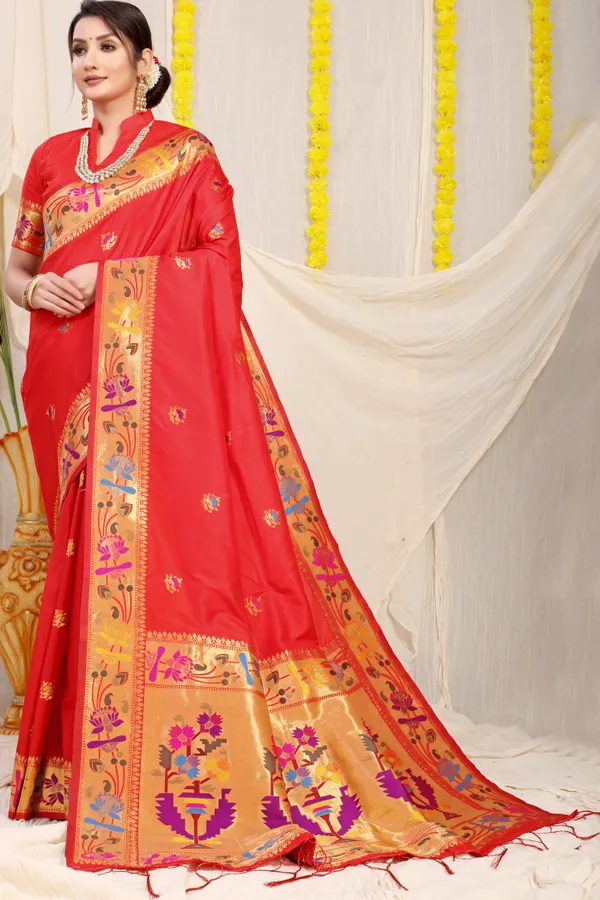 Red_Pure_Silk_Paithani_Saree