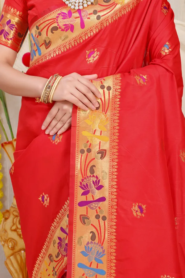 Red_Pure_Silk_Paithani_Saree