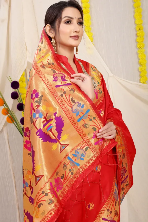 Red_Pure_Silk_Paithani_Saree