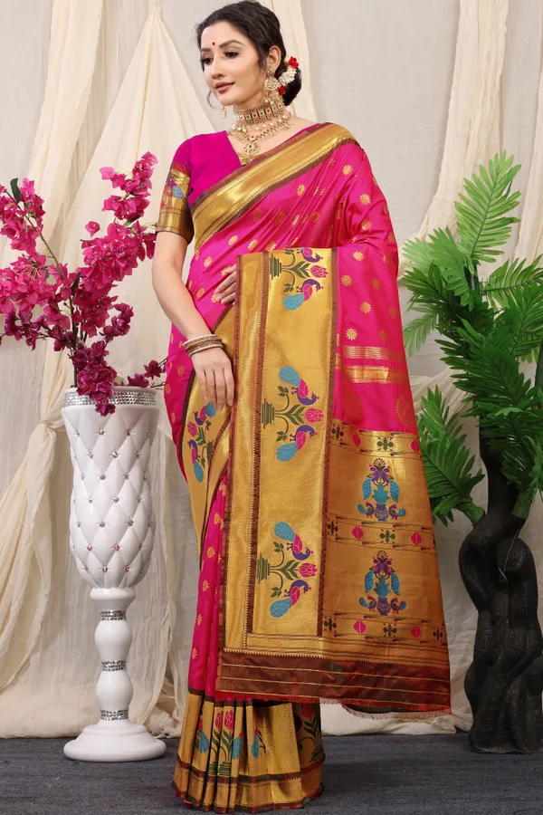 Pink_Pure_Silk_Paithani_Saree