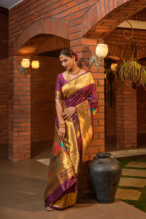 Magenta_Pure_Silk_Paithani_Saree