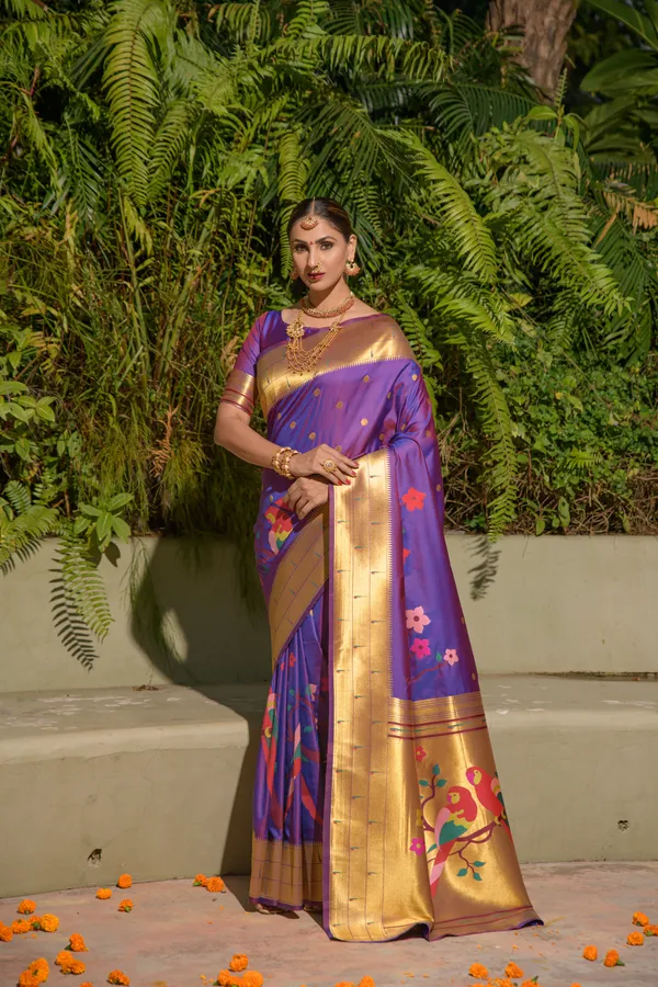 Purple_Pure_Silk_Paithani_Saree