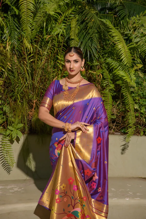 Purple_Pure_Silk_Paithani_Saree