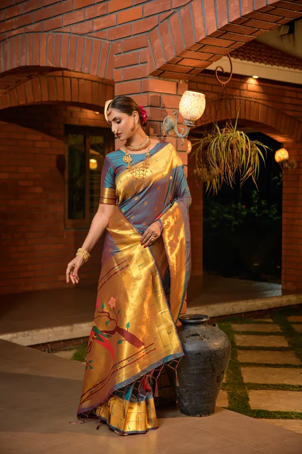 Sky_Blue_Pure_Silk_Paithani_Saree