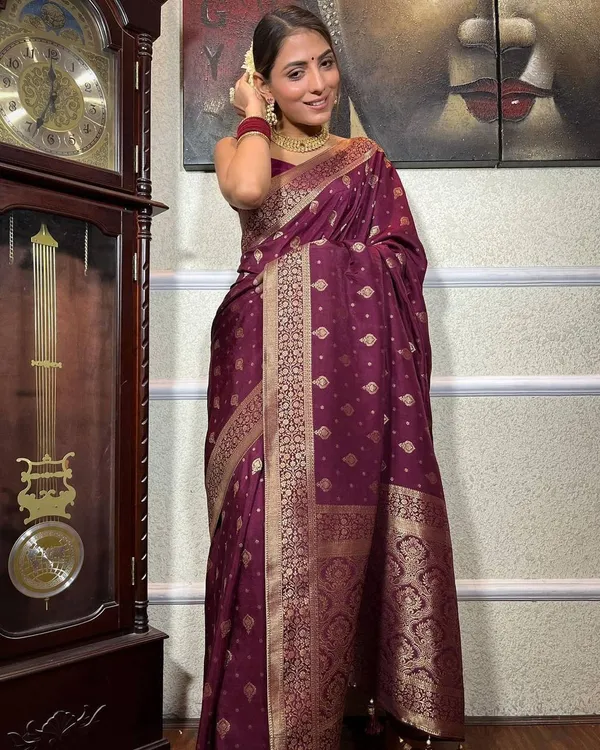 Purple_Pure_Banarasi_Saree