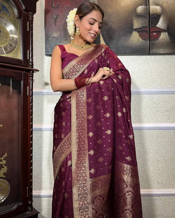 Purple_Pure_Banarasi_Saree
