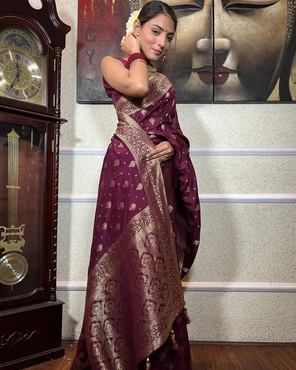 Purple_Pure_Banarasi_Saree