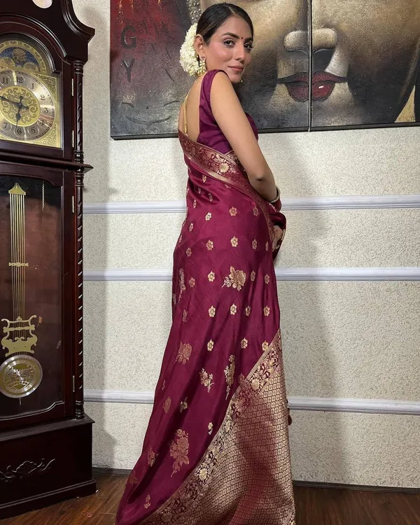 Purple_Pure_Banarasi_Saree