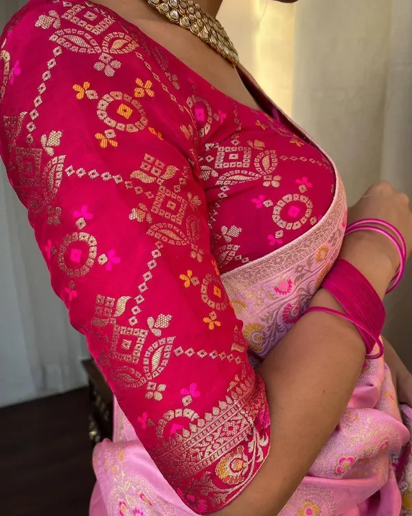 Pink_Pure_Banarasi_Saree