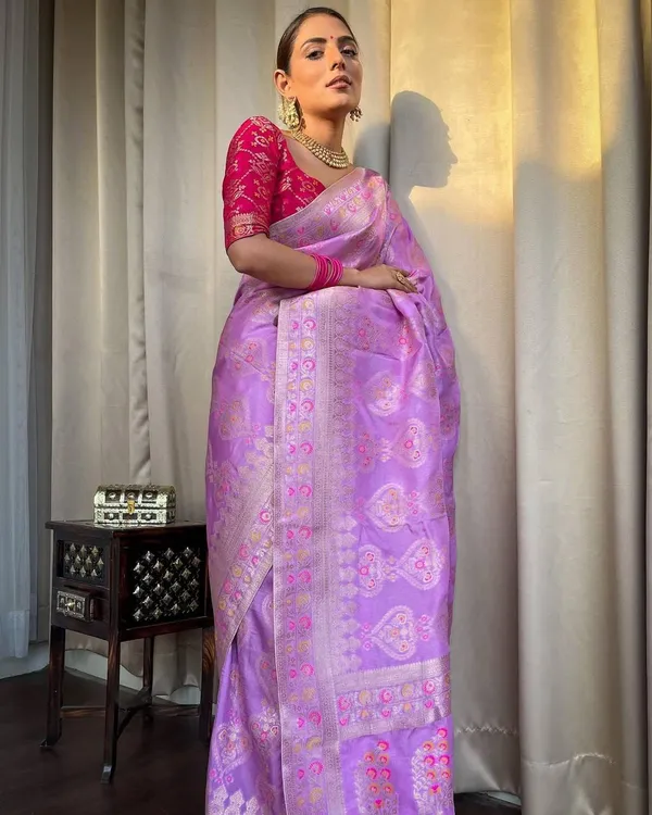 Purple_Pure_Banarasi_Saree