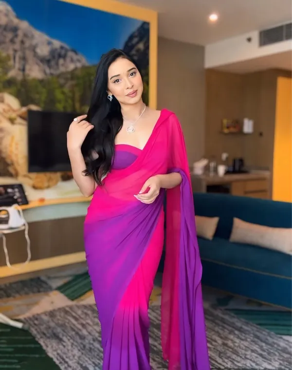 Pink_And_Purple_Trendy_1-Minute_Ready_To_Wear_Georgette_Saree