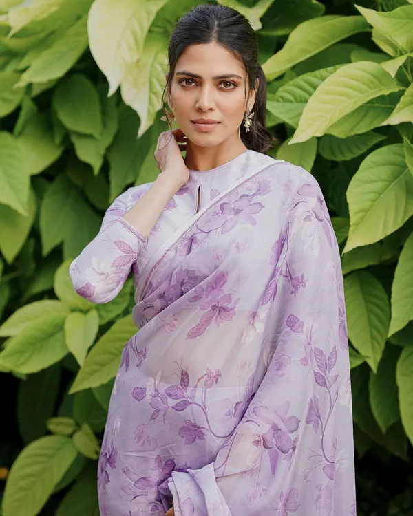 Amaya_Lilac_Floral_Printed_Organza_Saree