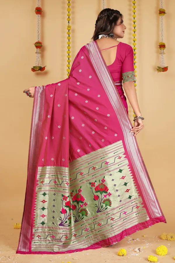 Pink_Pure_Silk_Paithani_Saree