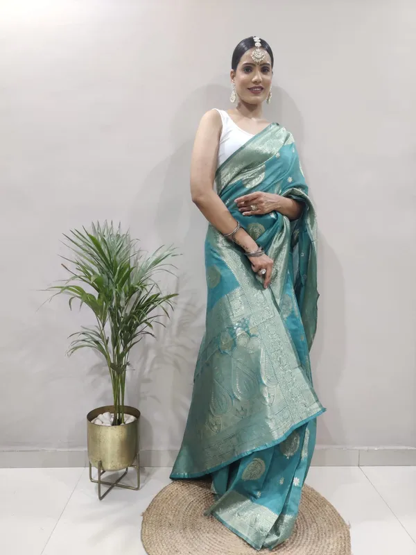Teal_1-Minute_Ready_To_Wear_Saree