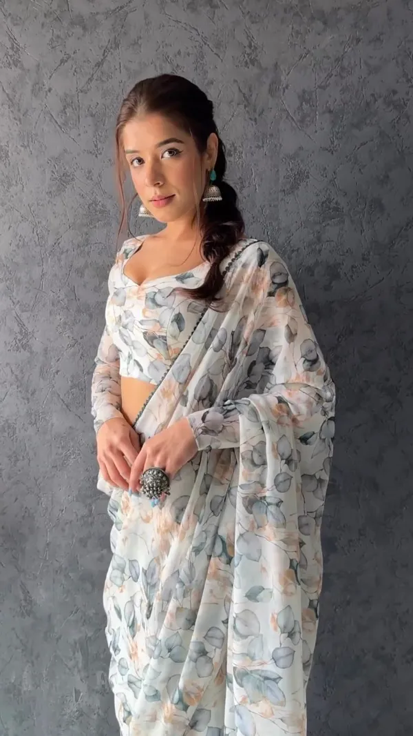 White_Trendy_1-Minute_Ready_To_Wear_Georgette_Saree