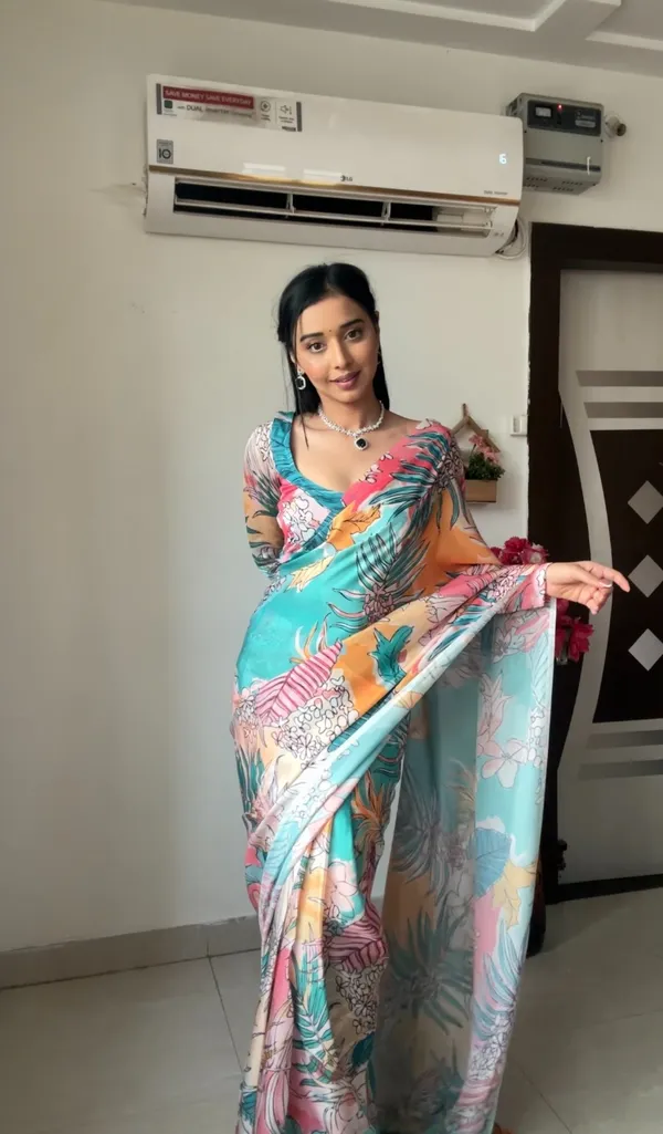 Multicolor_1-Minute_Ready_To_Wear_Georgette_Saree