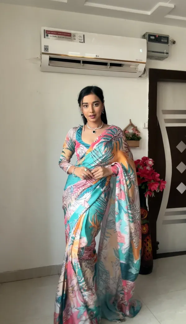 Multicolor_1-Minute_Ready_To_Wear_Georgette_Saree