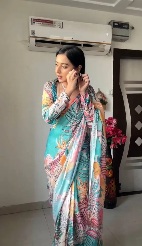 Multicolor_1-Minute_Ready_To_Wear_Georgette_Saree
