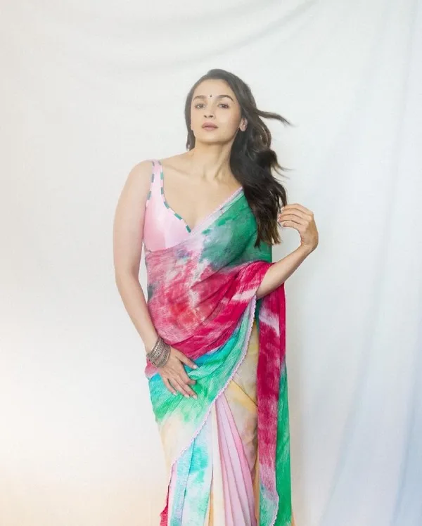 Multicolor_1-Minute_Ready_To_Wear_Georgette_Saree