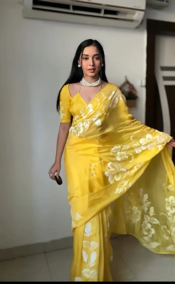 Yellow_1-Minute_Ready_To_Wear_Georgette_Saree