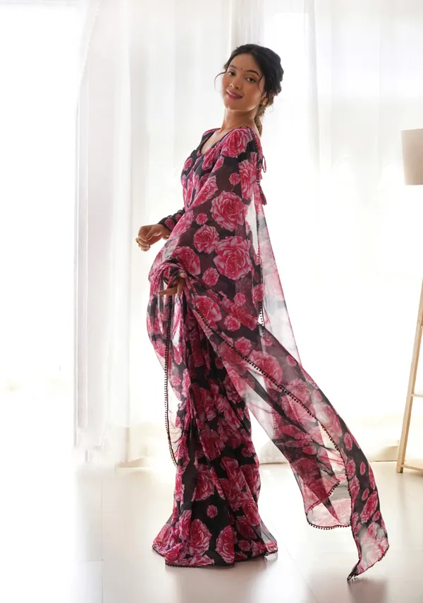 Black_1-Minute_Ready_To_Wear_Georgette_Saree