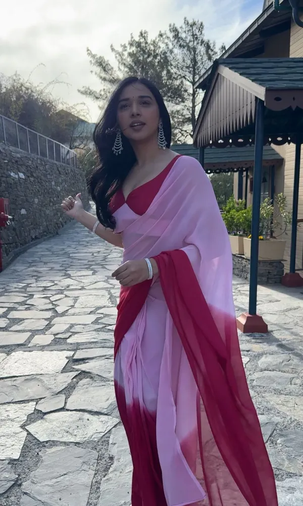 Pink_Trendy_1-Minute_Ready_To_Wear_Georgette_Saree