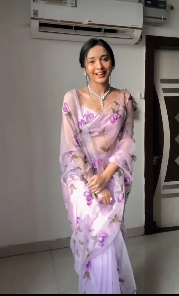 Lavender_1-Minute_Ready_To_Wear_Organza_Saree