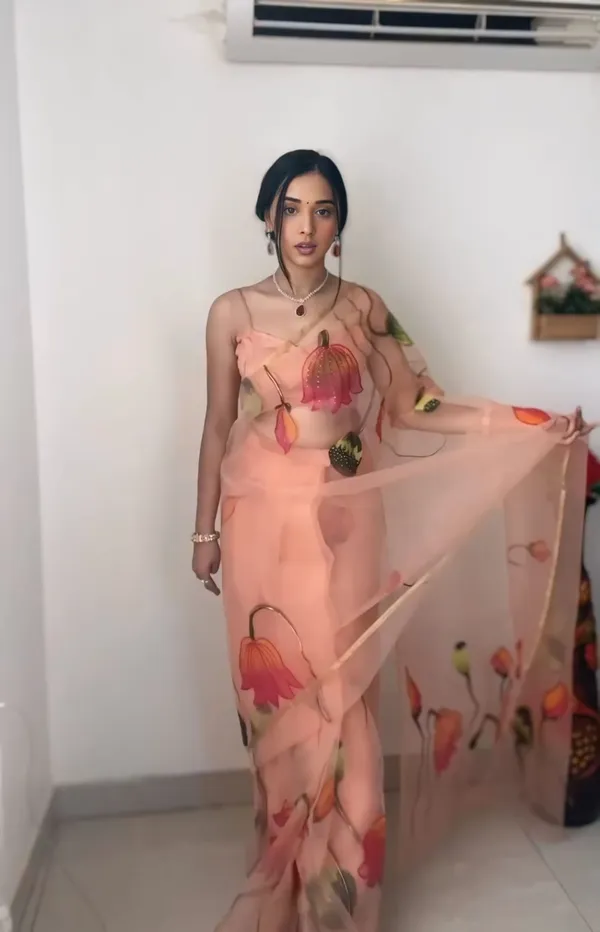 Peach_1-Minute_Ready_To_Wear_Organza_Saree