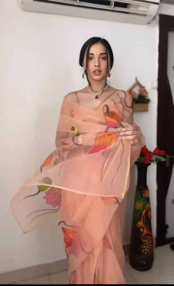 Peach_1-Minute_Ready_To_Wear_Organza_Saree