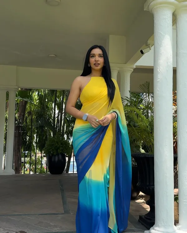 Yellow_1-Minute_Ready_To_Wear_Georgette_Saree
