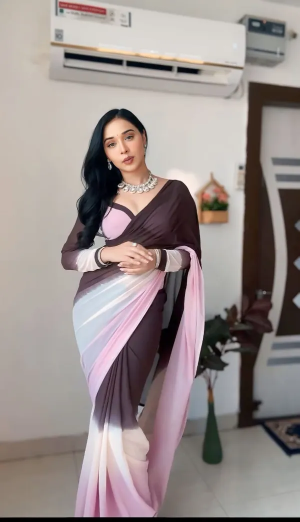 Coffee_1-Minute_Ready_To_Wear_Georgette_Saree